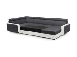 Canapé Panoramique Convertible EMPERO U Blanc Et Gris En Tissu Et Simili 9 Canapé Panoramique Convertible EMPERO U Blanc Et Gris En Tissu Et Simili -Meubles Soldes Boutique canape 18852341