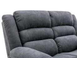 Canapé 2 Places Relax électrique En Tissu Gris BUROLO -Meubles Soldes Boutique canape 18877961