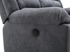 Canapé 2 Places Relax électrique En Tissu Gris BUROLO -Meubles Soldes Boutique canape 18877963