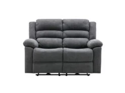 Canapé 2 Places Relax électrique En Tissu Gris BUROLO -Meubles Soldes Boutique canape 18877969