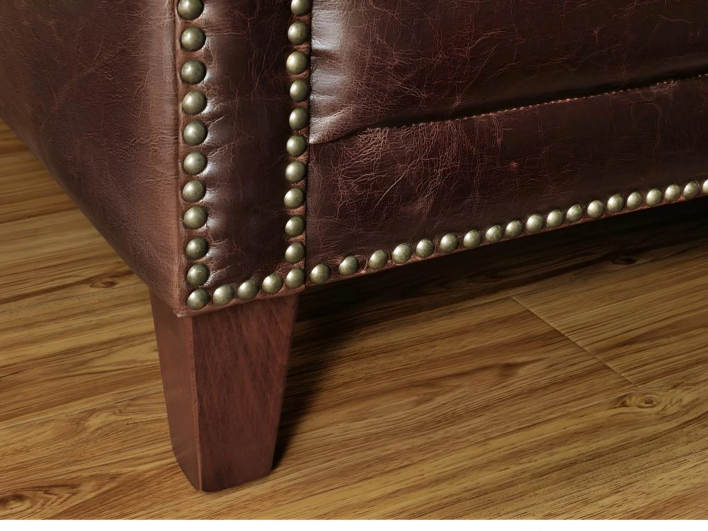 Canapé 2 Places En Cuir Vieilli CASSANDRA - Marron 6 Canapé 2 Places En Cuir Vieilli CASSANDRA - Marron – Image 4