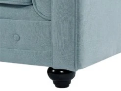 Canapé 3 Places En Tissu Bleu Clair CHESTERFIELD 13 Canapé 3 Places En Tissu Bleu Clair CHESTERFIELD -Meubles Soldes Boutique canape 19448667