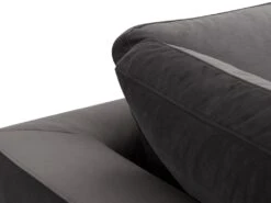 Canapé D'angle Droit En Velours Gris Anthracite AMAURY -Meubles Soldes Boutique canape 19467069