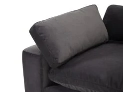 Canapé D'angle Droit En Velours Gris Anthracite AMAURY -Meubles Soldes Boutique canape 19467071