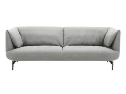 Canapé 3 Places En Tissu Gris ANGELINA -Meubles Soldes Boutique canape 19467321