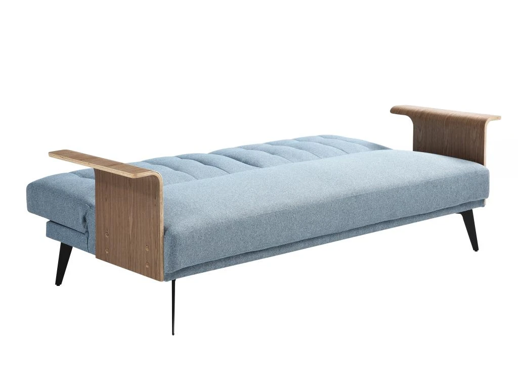 Canapé 3 Places Convertible Clic-clac En Tissu Bleu NINANDRO 6 Canapé 3 Places Convertible Clic-clac En Tissu Bleu NINANDRO – Image 4