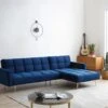 Canapé D'angle Convertible Réversible Clic-clac En Velours Bleu Roi NIETO 2 Canapé D'angle Convertible Réversible Clic-clac En Velours Bleu Roi NIETO -Meubles Soldes Boutique canape 19578681
