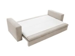 Canapé 3 Places Convertible En Velours Côtelé Crème TILIA 13 Canapé 3 Places Convertible En Velours Côtelé Crème TILIA -Meubles Soldes Boutique canape 19766603