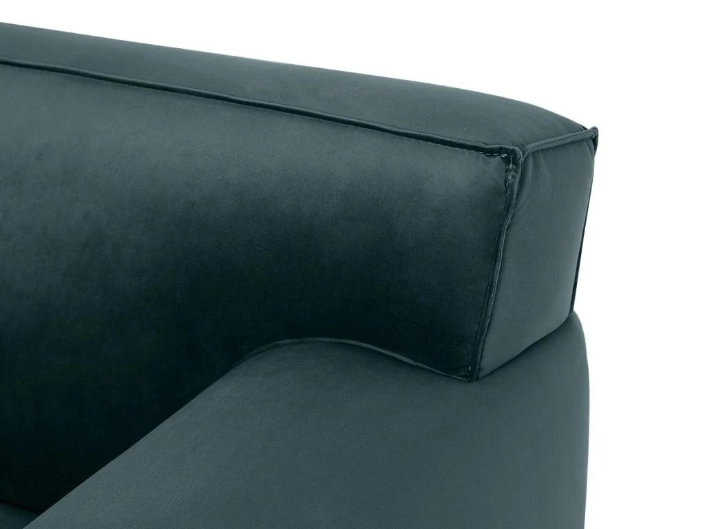 Canapé D'angle Gauche En Velours Bleu OTRANO 8 Canapé D'angle Gauche En Velours Bleu OTRANO – Image 6