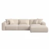 Canapé D'angle Droit 4 Places En Tissu Beige -Meubles Soldes Boutique canape 19878723