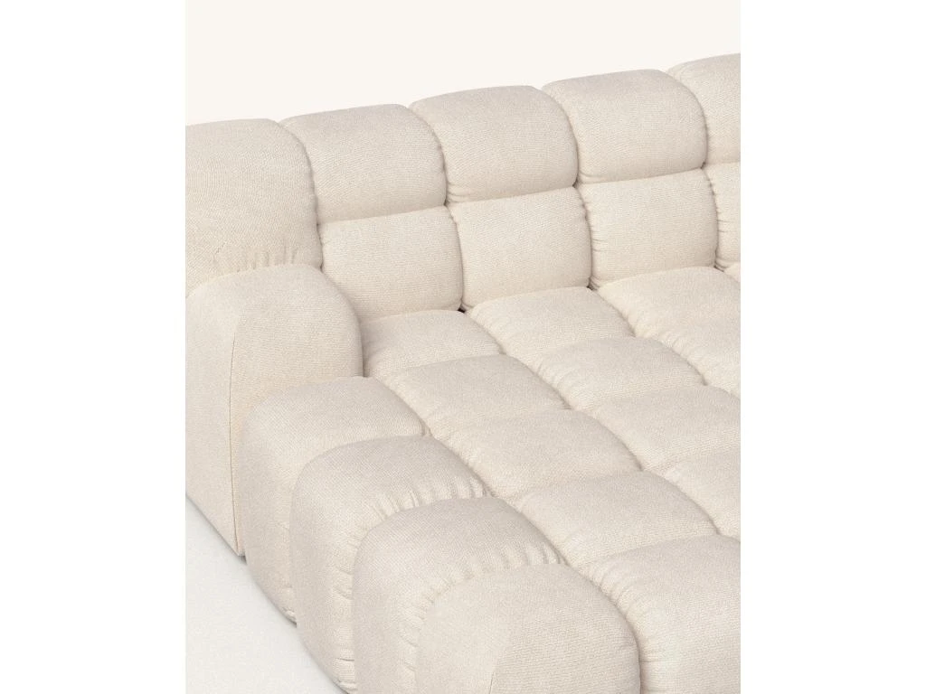 Canapé D'angle Gauche 2 Places En Tissu Beige 5 Canapé D'angle Gauche 2 Places En Tissu Beige – Image 3