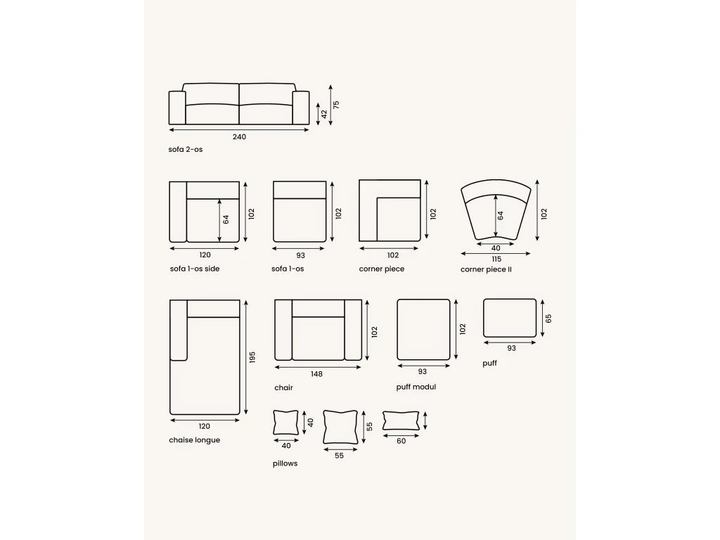 Canapé D'angle Droit 4 Places En Tissu Brun Clair 6 Canapé D'angle Droit 4 Places En Tissu Brun Clair – Image 4