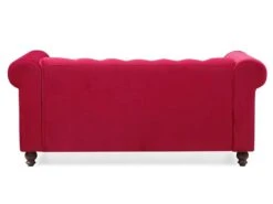 Grand Canapé 2 Places Chesterfield Velours Rouge 10 Grand Canapé 2 Places Chesterfield Velours Rouge -Meubles Soldes Boutique canape 19939787