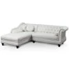 Canapé D'angle Brittish Blanc Style Chesterfield -Meubles Soldes Boutique canape 19939929