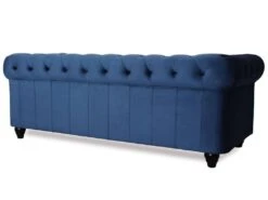 Grand Canapé 3 Places Chesterfield Velours Bleu 9 Grand Canapé 3 Places Chesterfield Velours Bleu -Meubles Soldes Boutique canape 20006735