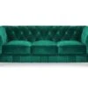 Grand Canapé 3 Places Chesterfield Velours Vert 1 Grand Canapé 3 Places Chesterfield Velours Vert -Meubles Soldes Boutique canape 20007005