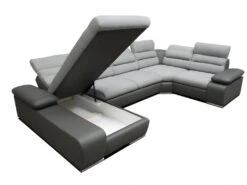 Canapé D'angle Panoramique Convertible En Tissu Et Simili BOILEAU - Bicolore Gris/anthracite - Angle Gauche 13 Canapé D'angle Panoramique Convertible En Tissu Et Simili BOILEAU - Bicolore Gris/anthracite - Angle Gauche -Meubles Soldes Boutique canape 200389