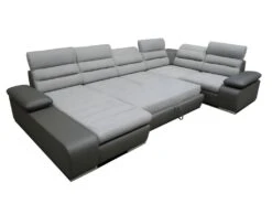 Canapé D'angle Panoramique Convertible En Tissu Et Simili BOILEAU - Bicolore Gris/anthracite - Angle Gauche 12 Canapé D'angle Panoramique Convertible En Tissu Et Simili BOILEAU - Bicolore Gris/anthracite - Angle Gauche -Meubles Soldes Boutique canape 200391