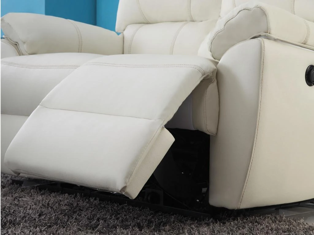 Canapé 2 Places Relax électrique En Cuir MARCIS - Ivoire 6 Canapé 2 Places Relax électrique En Cuir MARCIS - Ivoire – Image 4