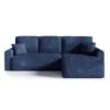 Canapé D'angle Réversible Convertible 4 Places Coffre Valentin Bouclé Bleu -Meubles Soldes Boutique canape 20942017