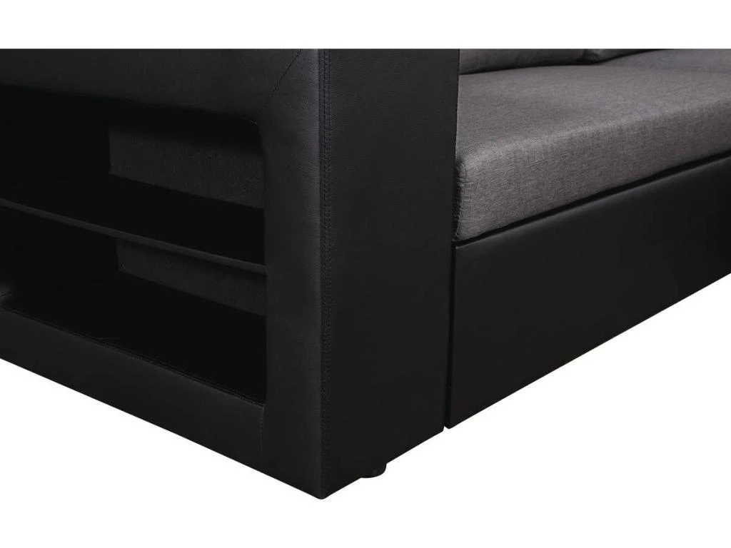 Canapé D'angle Convertible/réversible "Axel" - 3 Places - Noir/Gris 7 Canapé D'angle Convertible/réversible "Axel" - 3 Places - Noir/Gris – Image 5