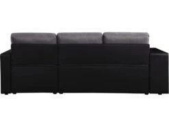Canapé D'angle Convertible/réversible "Axel" - 3 Places - Noir/Gris 13 Canapé D'angle Convertible/réversible "Axel" - 3 Places - Noir/Gris -Meubles Soldes Boutique canape 20959235