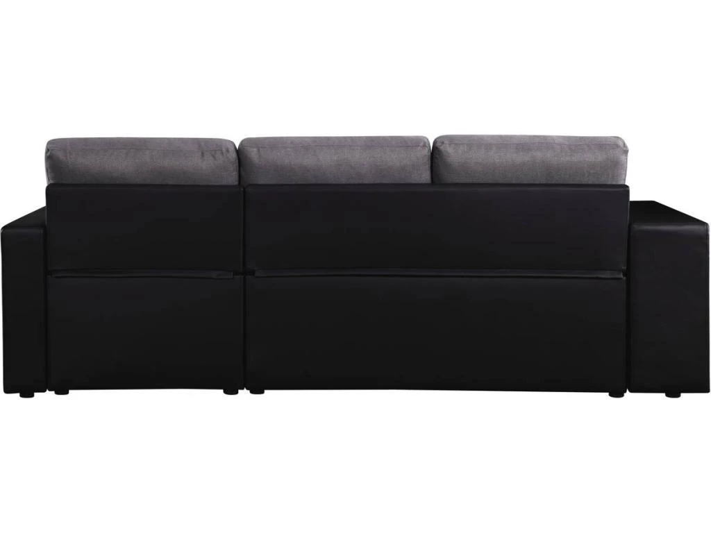 Canapé D'angle Convertible/réversible "Axel" - 3 Places - Noir/Gris 8 Canapé D'angle Convertible/réversible "Axel" - 3 Places - Noir/Gris – Image 6