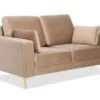 Canapé 2 Places Moderne Pieds Dorés Jeriko Velours Taupe Clair 2 Canapé 2 Places Moderne Pieds Dorés Jeriko Velours Taupe Clair -Meubles Soldes Boutique canape 21125129