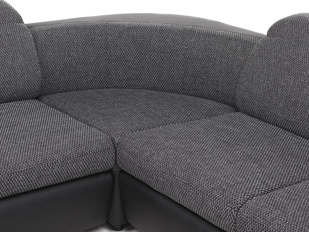 Canapé D'angle Convertible Avec Rangement En Tissu Et Simili RABELAIS - Bicolore Anthracite Et Noir 11 Canapé D'angle Convertible Avec Rangement En Tissu Et Simili RABELAIS - Bicolore Anthracite Et Noir – Image 9