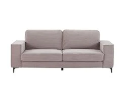 Canapé 3 Places En Velours Côtelé Gris OLMEDA 12 Canapé 3 Places En Velours Côtelé Gris OLMEDA -Meubles Soldes Boutique canape 21134009