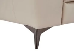 Canapé D'angle Droit Relax électrique En Cuir Crème FORLO -Meubles Soldes Boutique canape 21136913