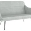 Banc Banquette 110 X 76 X 80 Cm Velours Gris Clair 02_0010643 -Meubles Soldes Boutique canape 21214503