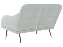 Banc Banquette 110 X 76 X 80 Cm Velours Gris Clair 02_0010643 -Meubles Soldes Boutique canape 21214509