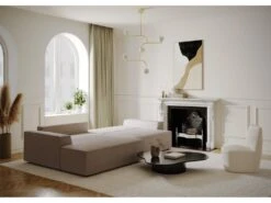 Canapé Angle Droit Convertible Coffre Velours Côtelé Taupe 300x174cm 11 Canapé Angle Droit Convertible Coffre Velours Côtelé Taupe 300x174cm -Meubles Soldes Boutique canape 21220205