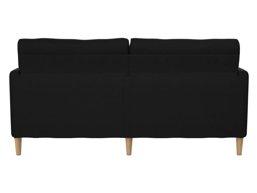 Canapé 3 Places En Lin Noir 6 Canapé 3 Places En Lin Noir – Image 4