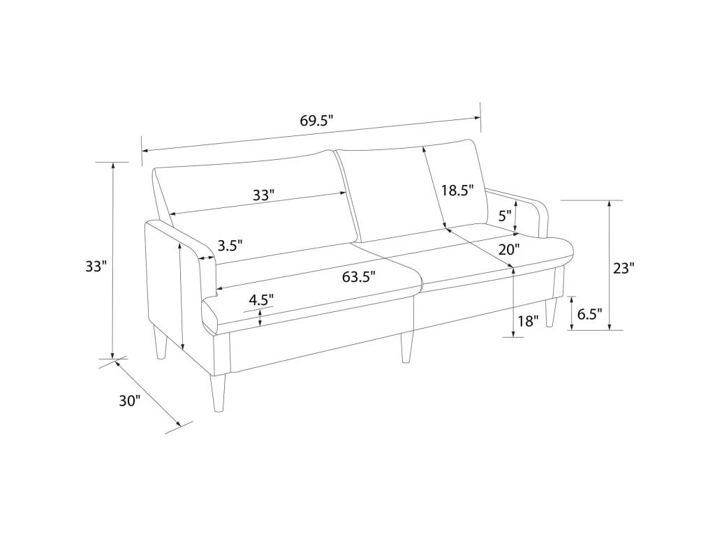Canapé 3 Places En Lin Noir 7 Canapé 3 Places En Lin Noir – Image 5