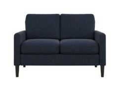 Canapé 2 Places En Lin Bleu -Meubles Soldes Boutique canape 21489033