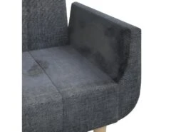 Canapé-lit à 2 Places Avec Deux Oreillers Gris Clair Tissu 21 Canapé-lit à 2 Places Avec Deux Oreillers Gris Clair Tissu -Meubles Soldes Boutique canape 21992487