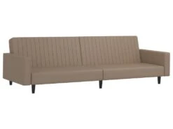 Canapé-lit à 2 Places Avec Repose-pied Cappuccino Similicuir -Meubles Soldes Boutique canape 21995849