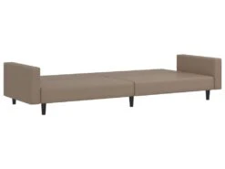 Canapé-lit à 2 Places Avec Repose-pied Cappuccino Similicuir -Meubles Soldes Boutique canape 21995857