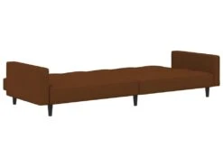 Canapé-lit à 2 Places Marron Microfibre -Meubles Soldes Boutique canape 21997393