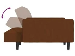 Canapé-lit à 2 Places Marron Microfibre -Meubles Soldes Boutique canape 21997395
