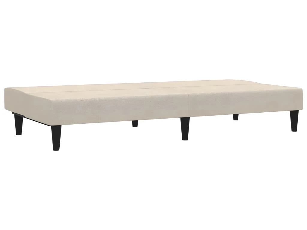 Canapé-lit à 2 Places Crème Tissu Microfibre 8 Canapé-lit à 2 Places Crème Tissu Microfibre – Image 6