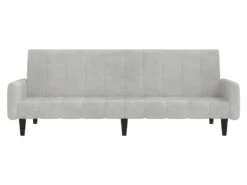 Canapé-lit à 2 Places Gris Clair Tissu Microfibre 15 Canapé-lit à 2 Places Gris Clair Tissu Microfibre -Meubles Soldes Boutique canape 21998899