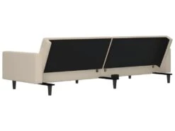 Canapé-lit à 2 Places Crème Microfibre -Meubles Soldes Boutique canape 22000649