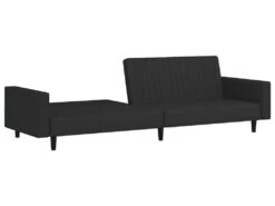 Canapé-lit à 2 Places Avec Repose-pied Noir Velours 18 Canapé-lit à 2 Places Avec Repose-pied Noir Velours -Meubles Soldes Boutique canape 22000933