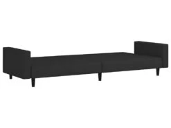 Canapé-lit à 2 Places Avec Repose-pied Noir Velours 19 Canapé-lit à 2 Places Avec Repose-pied Noir Velours -Meubles Soldes Boutique canape 22000935