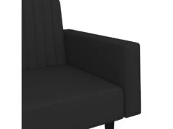 Canapé-lit à 2 Places Avec Repose-pied Noir Velours 21 Canapé-lit à 2 Places Avec Repose-pied Noir Velours -Meubles Soldes Boutique canape 22000939