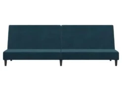 Canapé-lit à 2 Places Bleu Velours -Meubles Soldes Boutique canape 22001203