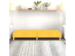 Canapé-lit à 2 Places Jaune Tissu 14 Canapé-lit à 2 Places Jaune Tissu -Meubles Soldes Boutique canape 22002907